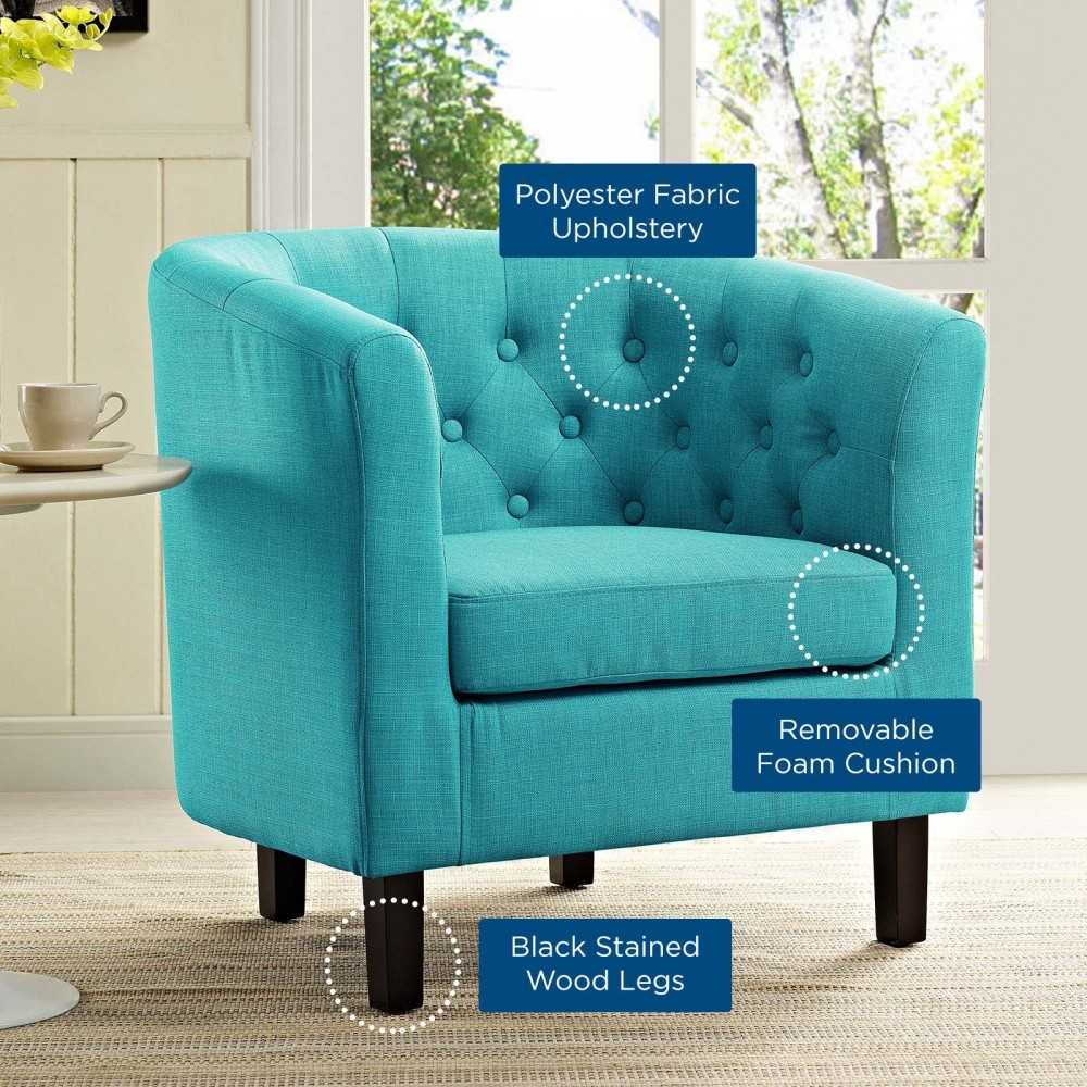 Prospect Upholstered Fabric Armchair, Pure Water