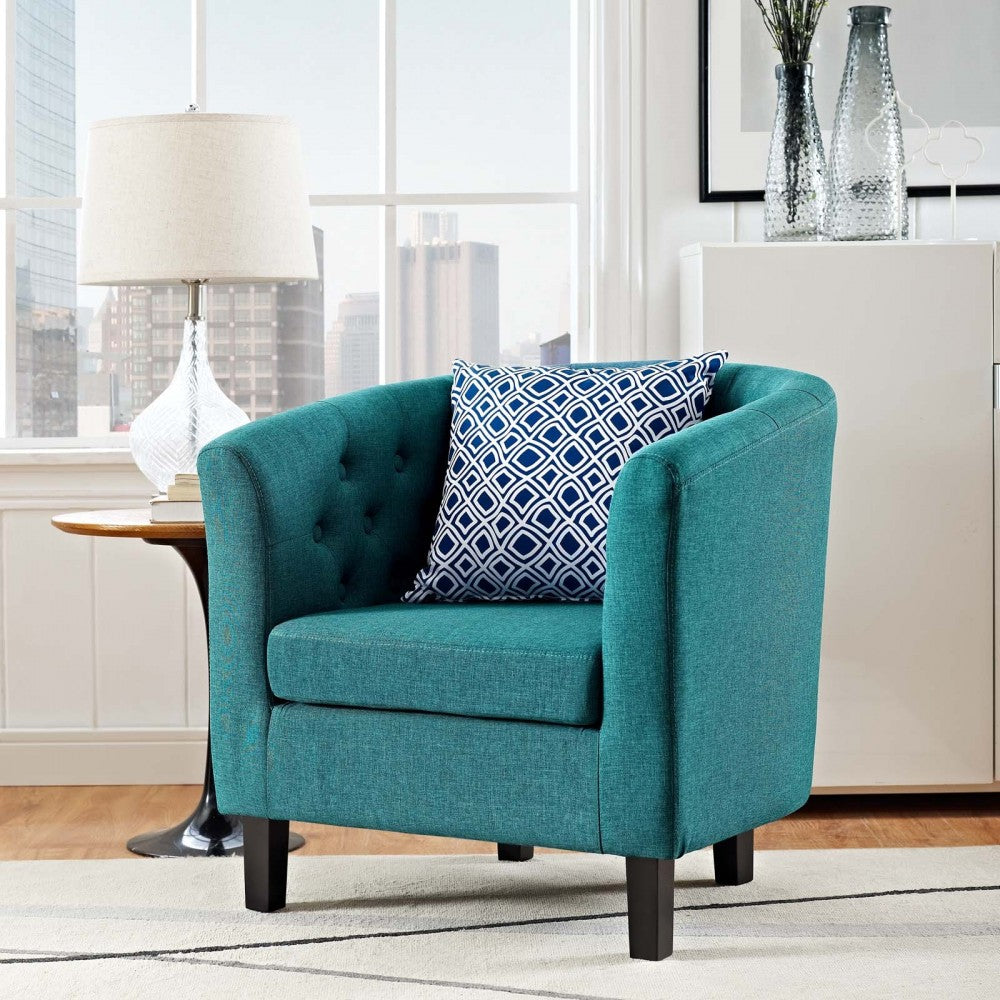 Prospect Upholstered Fabric Armchair, Teal