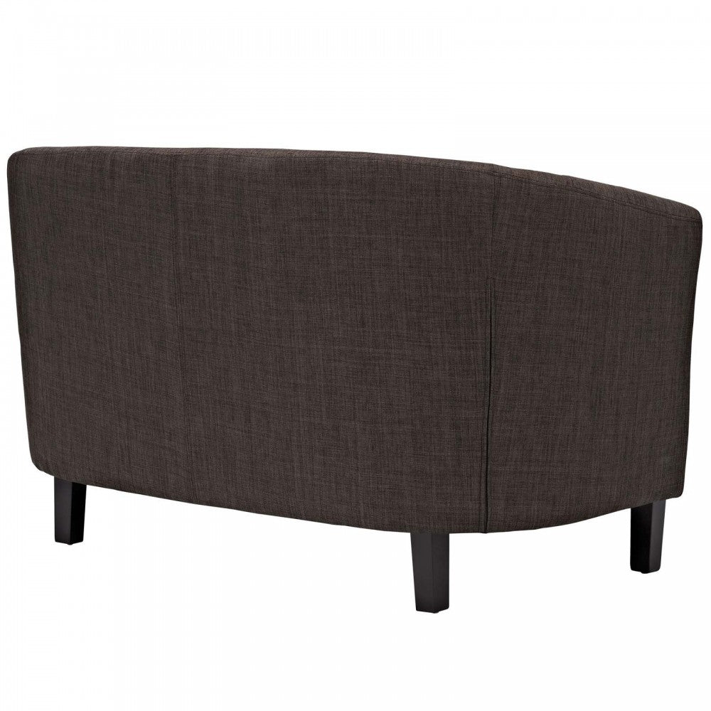 Prospect Upholstered Fabric Loveseat, Brown