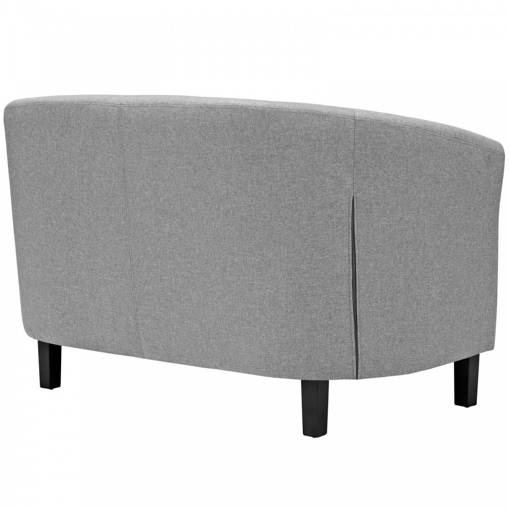 Prospect Upholstered Fabric Loveseat, Light Gray