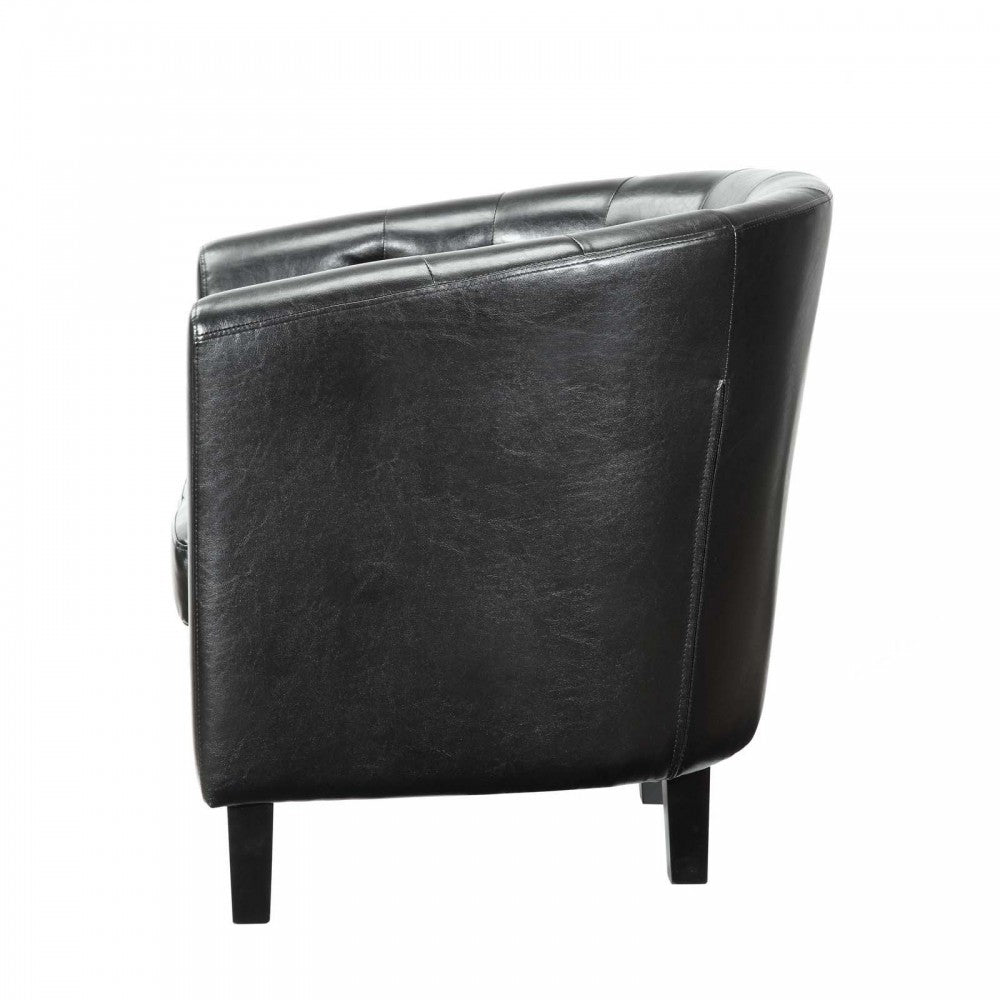 Prospect Upholstered Vinyl Armchair, Black