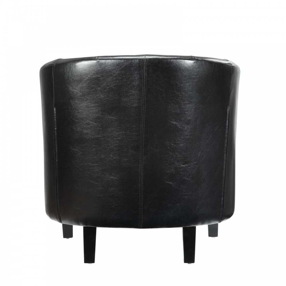 Prospect Upholstered Vinyl Armchair, Black
