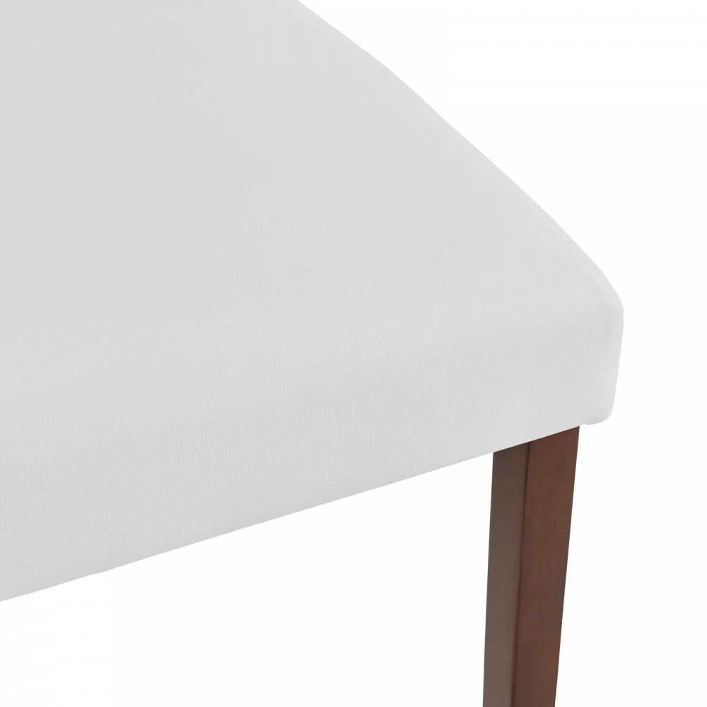 Prosper 5 Piece Faux Leather Dining Set, Cappuccino White, EEI-4289-CAP-WHI