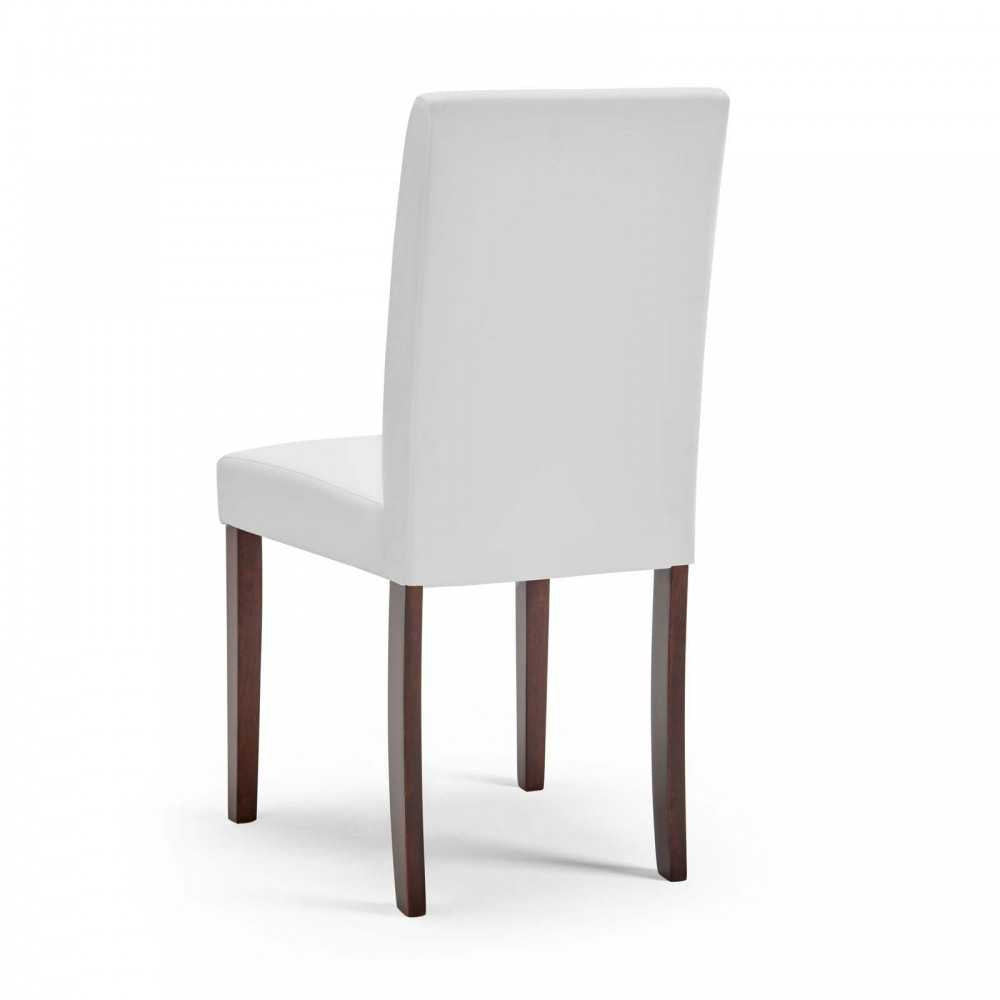 Prosper 5 Piece Faux Leather Dining Set, Cappuccino White, EEI-4289-CAP-WHI