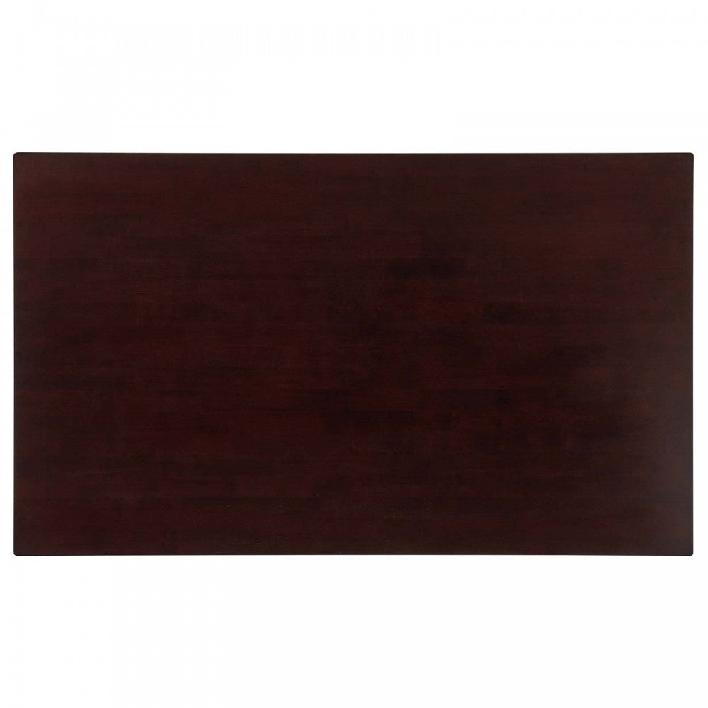 Prosper 7 Piece Faux Leather Dining Set, Cappuccino Black, EEI-4182-CAP-BLK
