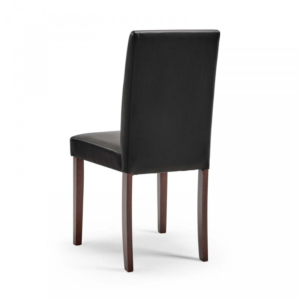 Prosper 7 Piece Faux Leather Dining Set, Cappuccino Black, EEI-4188-CAP-BLK