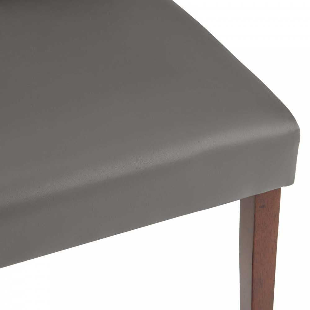 Prosper Faux Leather Dining Side Chair Set of 2, Gray