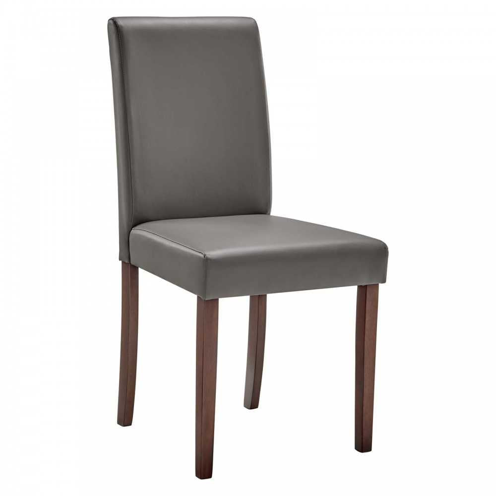 Prosper Faux Leather Dining Side Chair Set of 2, Gray