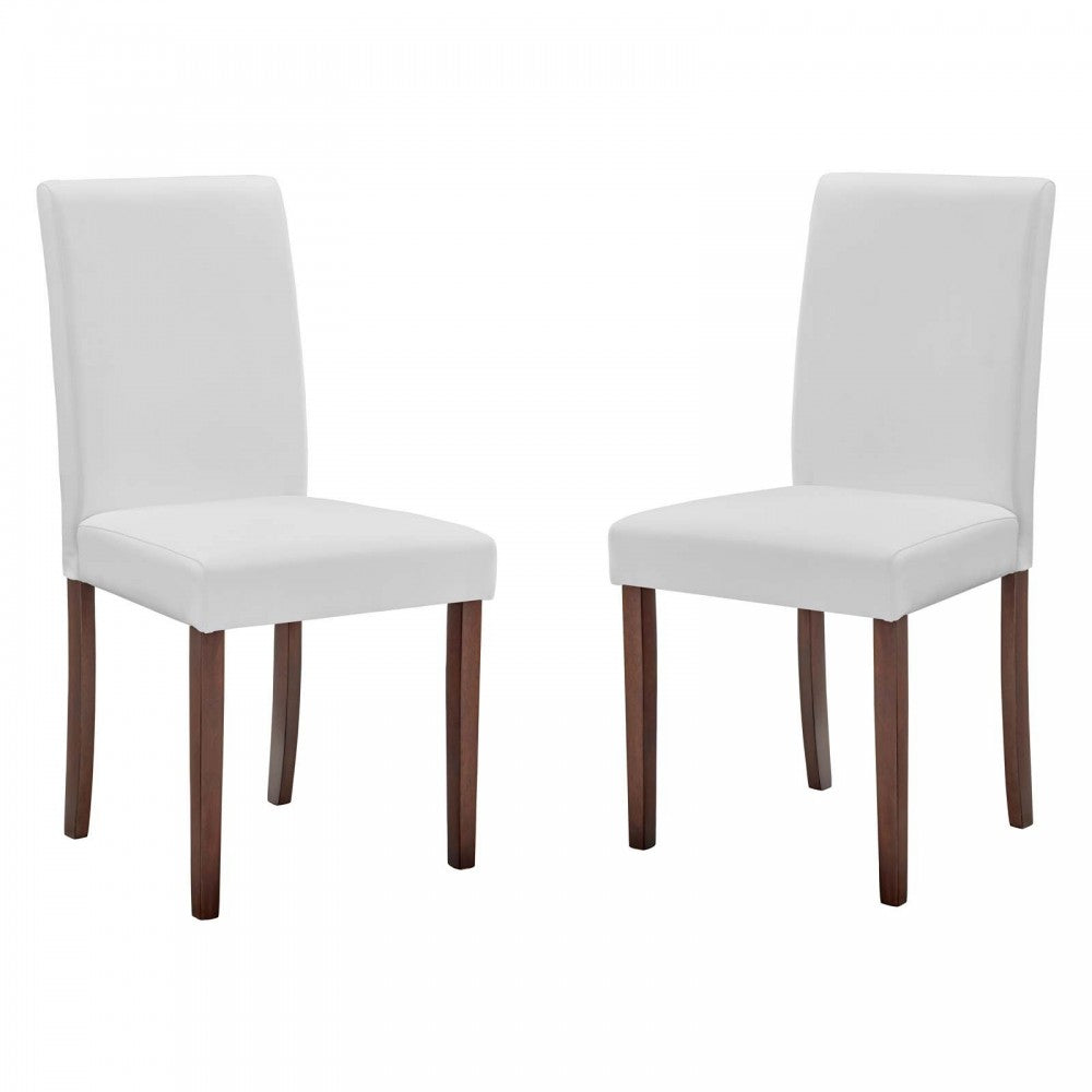 Prosper Faux Leather Dining Side Chair Set of 2, White