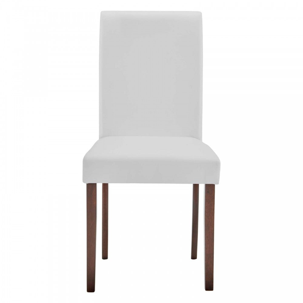 Prosper Faux Leather Dining Side Chair Set of 2, White