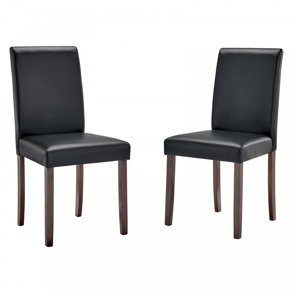 Prosper Faux Leather Dining Side Chair Set of 2, Black