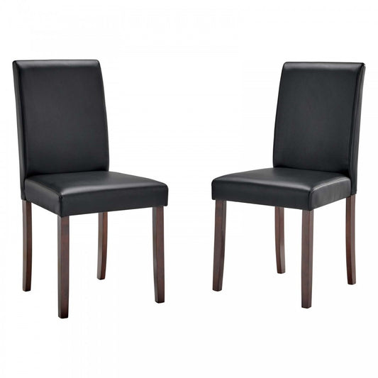 Prosper Faux Leather Dining Side Chair Set of 2, Black