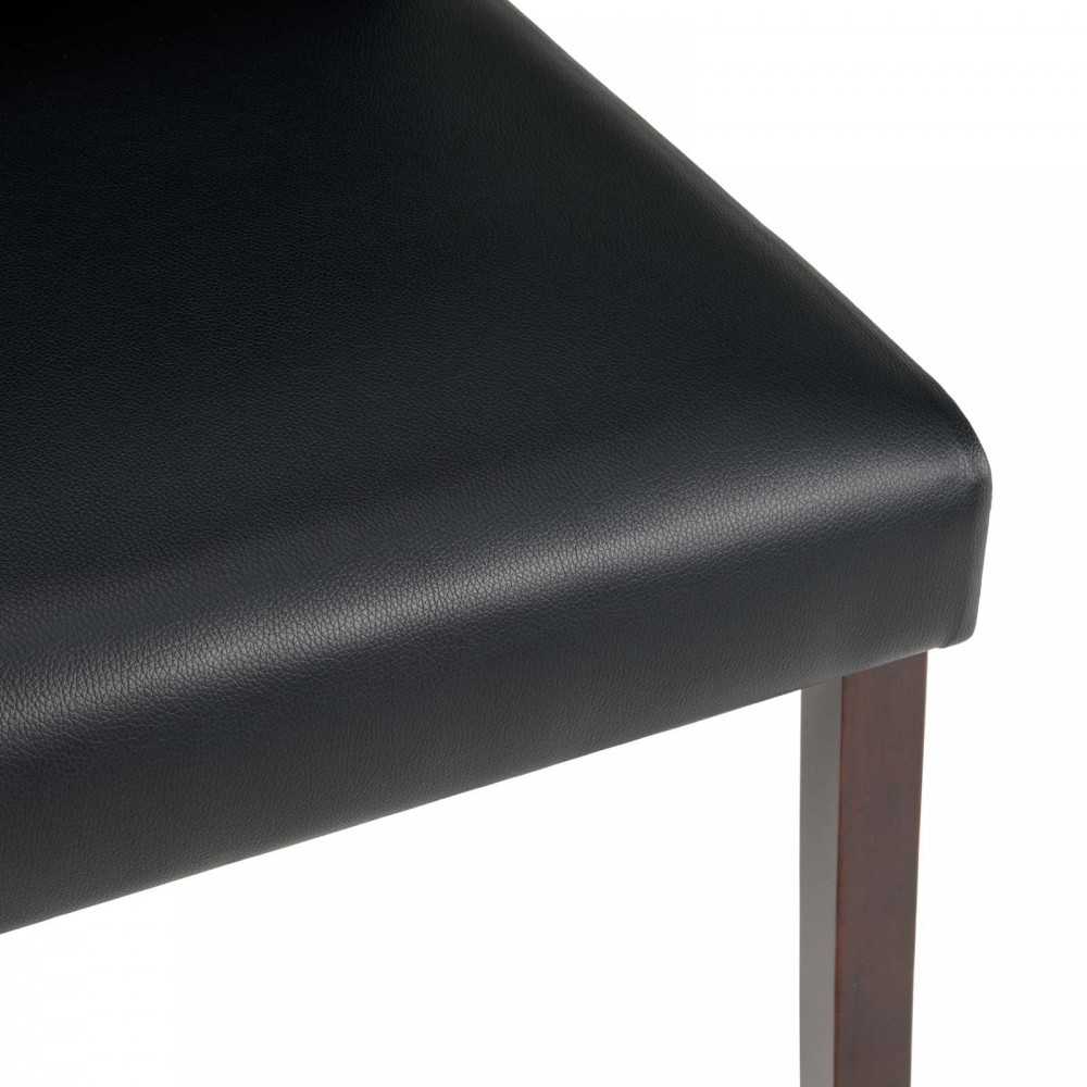 Prosper Faux Leather Dining Side Chair Set of 2, Black
