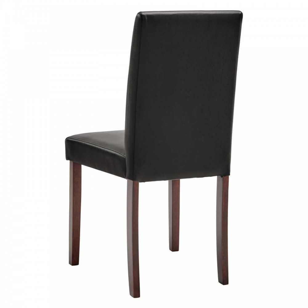 Prosper Faux Leather Dining Side Chair Set of 2, Black