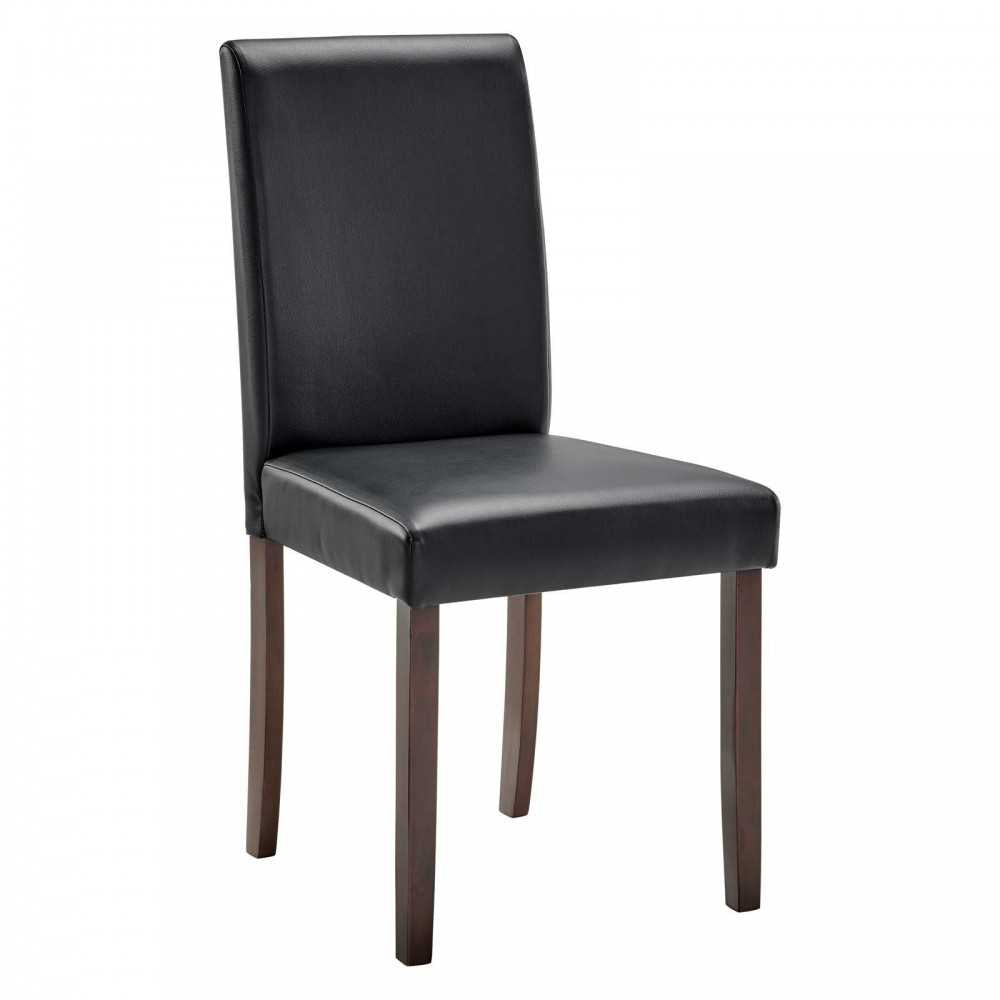 Prosper Faux Leather Dining Side Chair Set of 2, Black