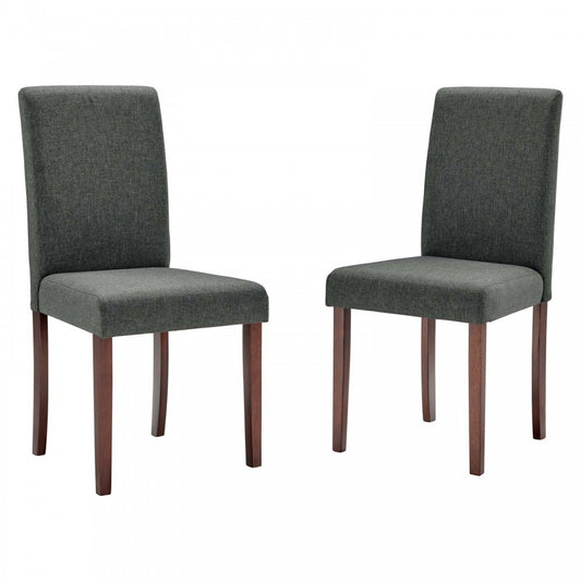 Prosper Upholstered Fabric Dining Side Chair Set of 2, Gray