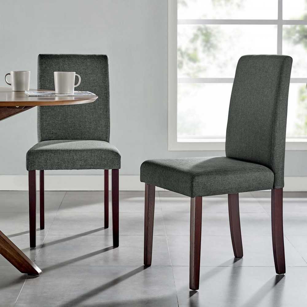 Prosper Upholstered Fabric Dining Side Chair Set of 2, Gray