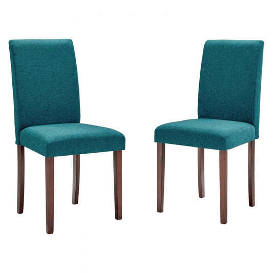 Prosper Upholstered Fabric Dining Side Chair Set of 2, Teal