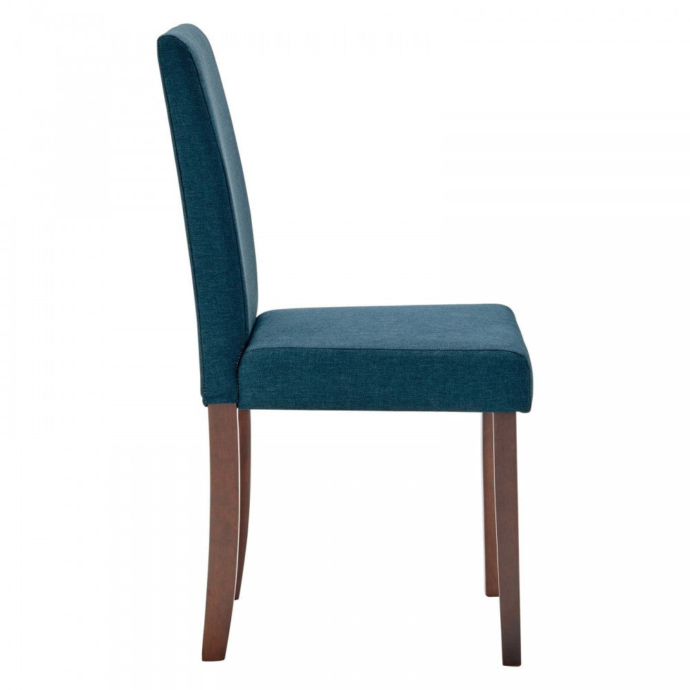 Prosper Upholstered Fabric Dining Side Chair Set of 2, Blue