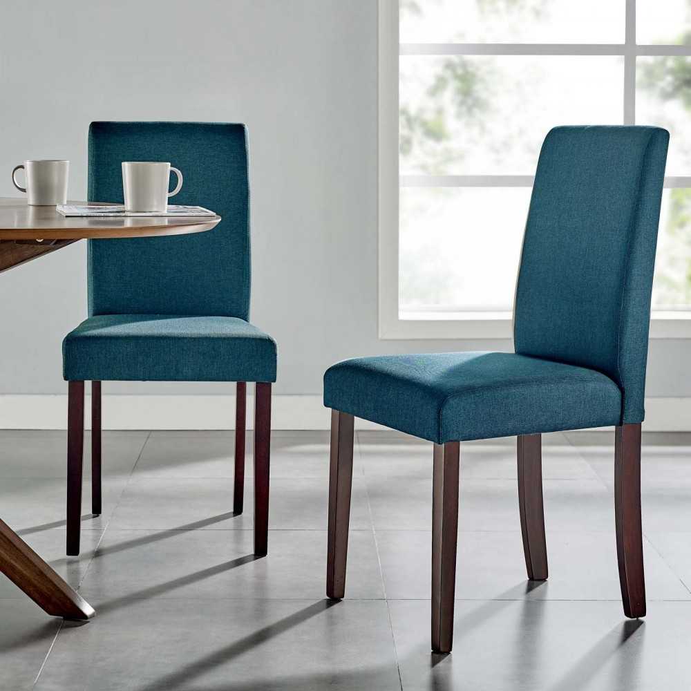 Prosper Upholstered Fabric Dining Side Chair Set of 2, Blue