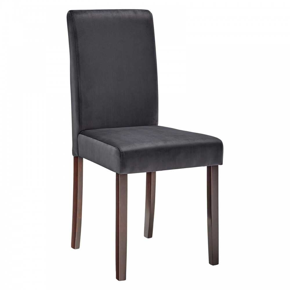 Prosper Upholstered Velvet Dining Side Chair Set of 2, Gray