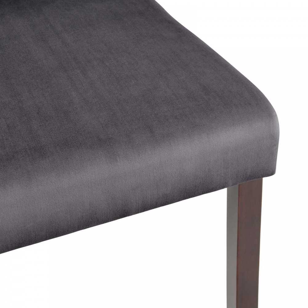 Prosper Upholstered Velvet Dining Side Chair Set of 2, Gray