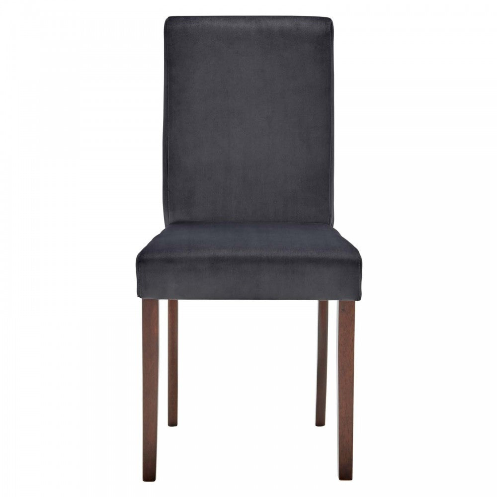 Prosper Upholstered Velvet Dining Side Chair Set of 2, Gray