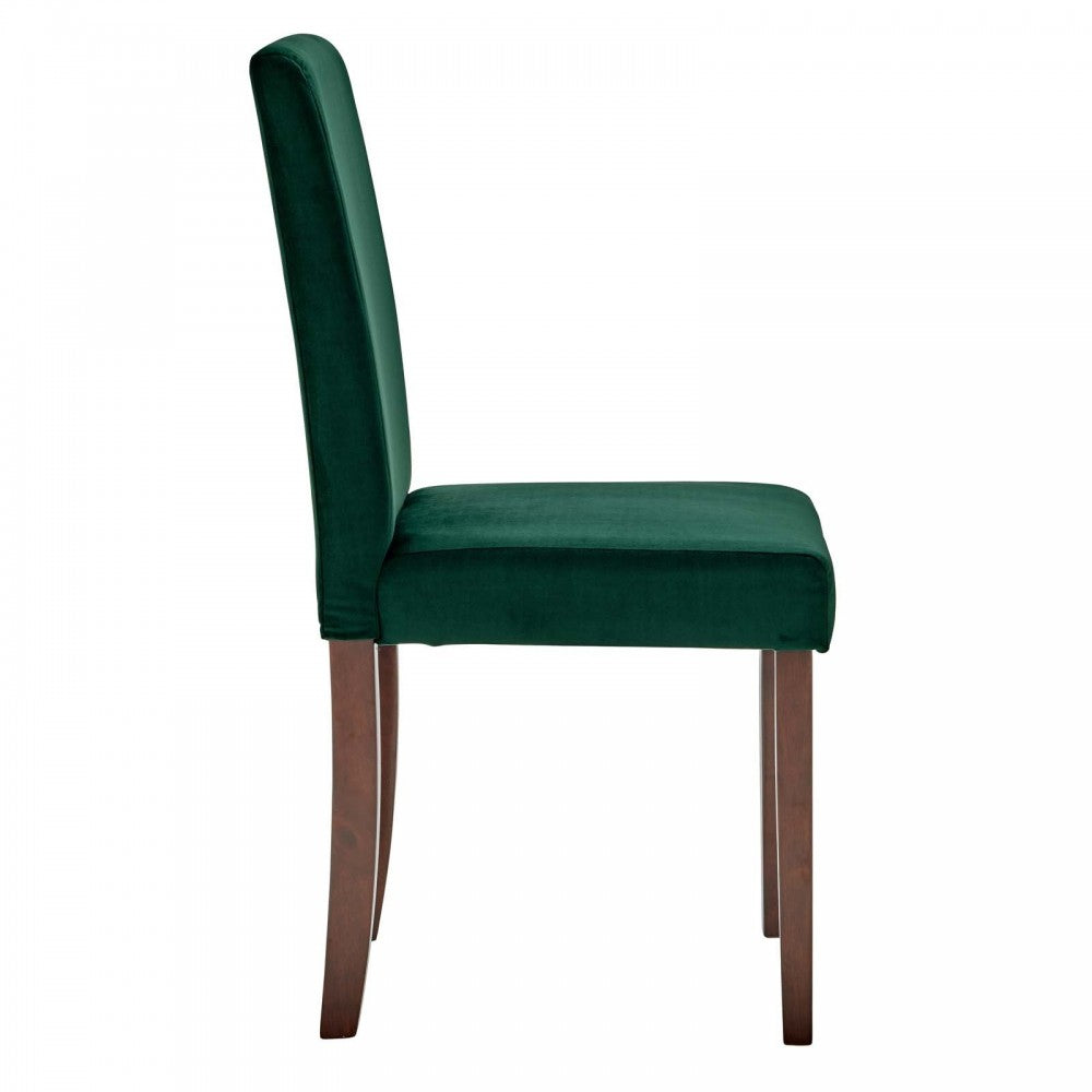Prosper Upholstered Velvet Dining Side Chair Set of 2, Green