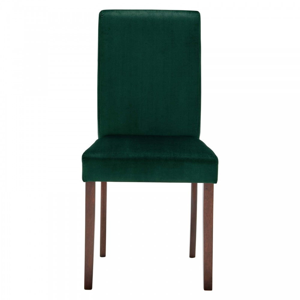 Prosper Upholstered Velvet Dining Side Chair Set of 2, Green