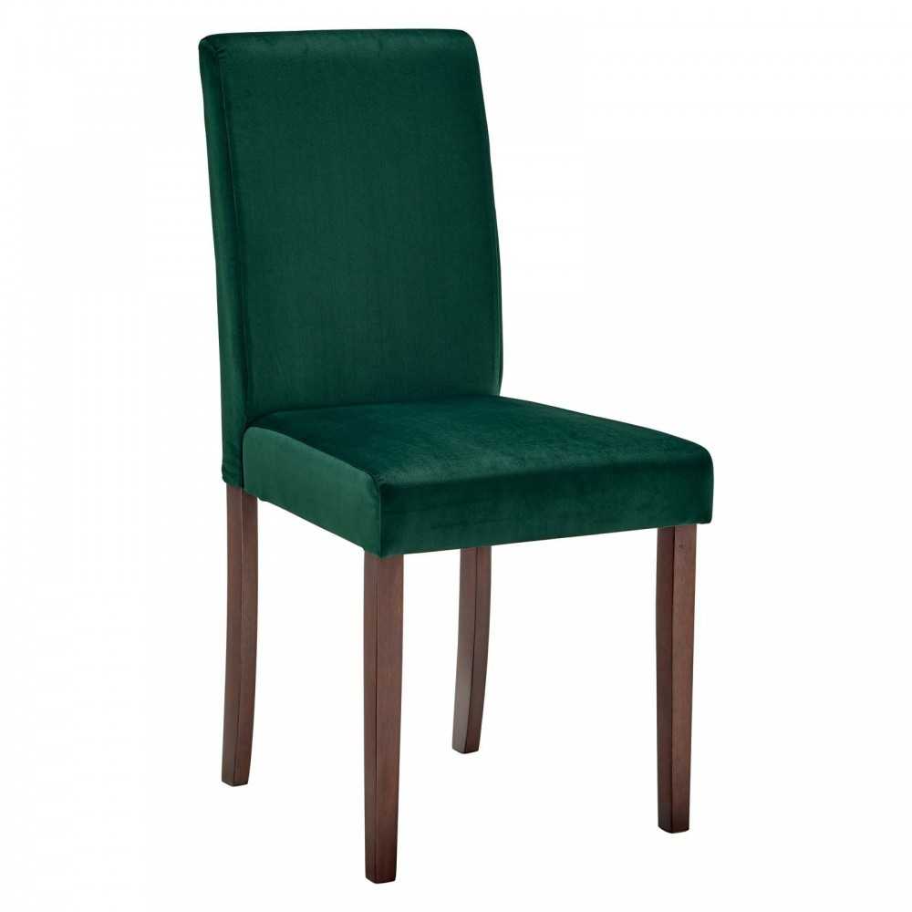 Prosper Upholstered Velvet Dining Side Chair Set of 2, Green