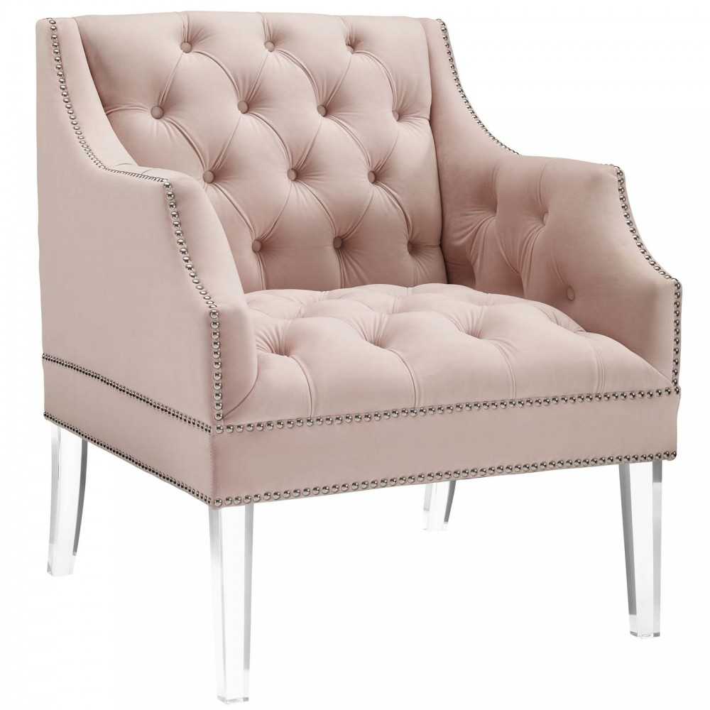 Proverbial Armchair Performance Velvet Set of 2, Pink