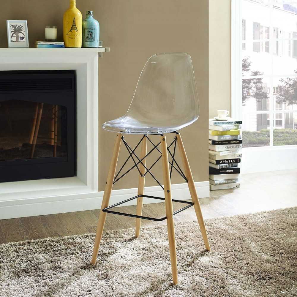 Pyramid Bar Stool, Clear