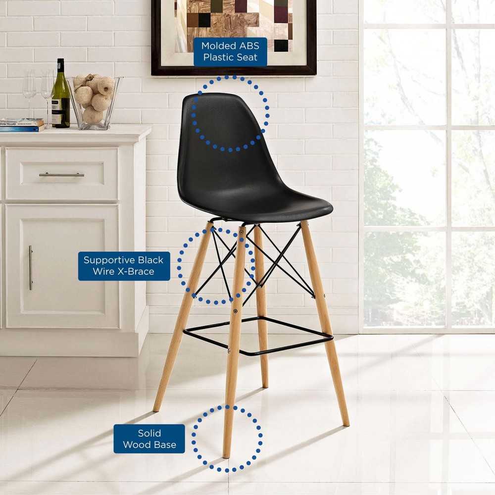 Pyramid Bar Stool, Black