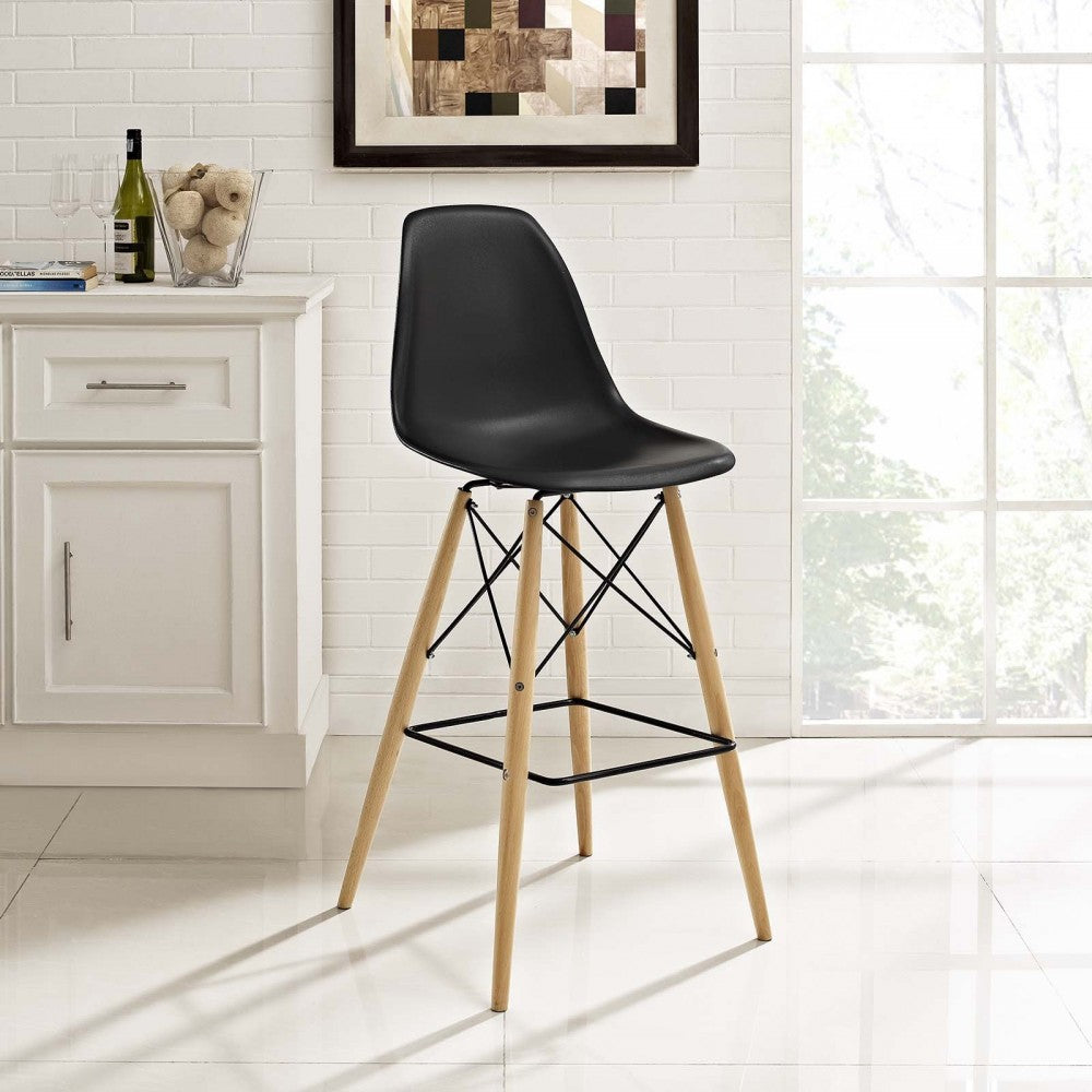 Pyramid Bar Stool, Black