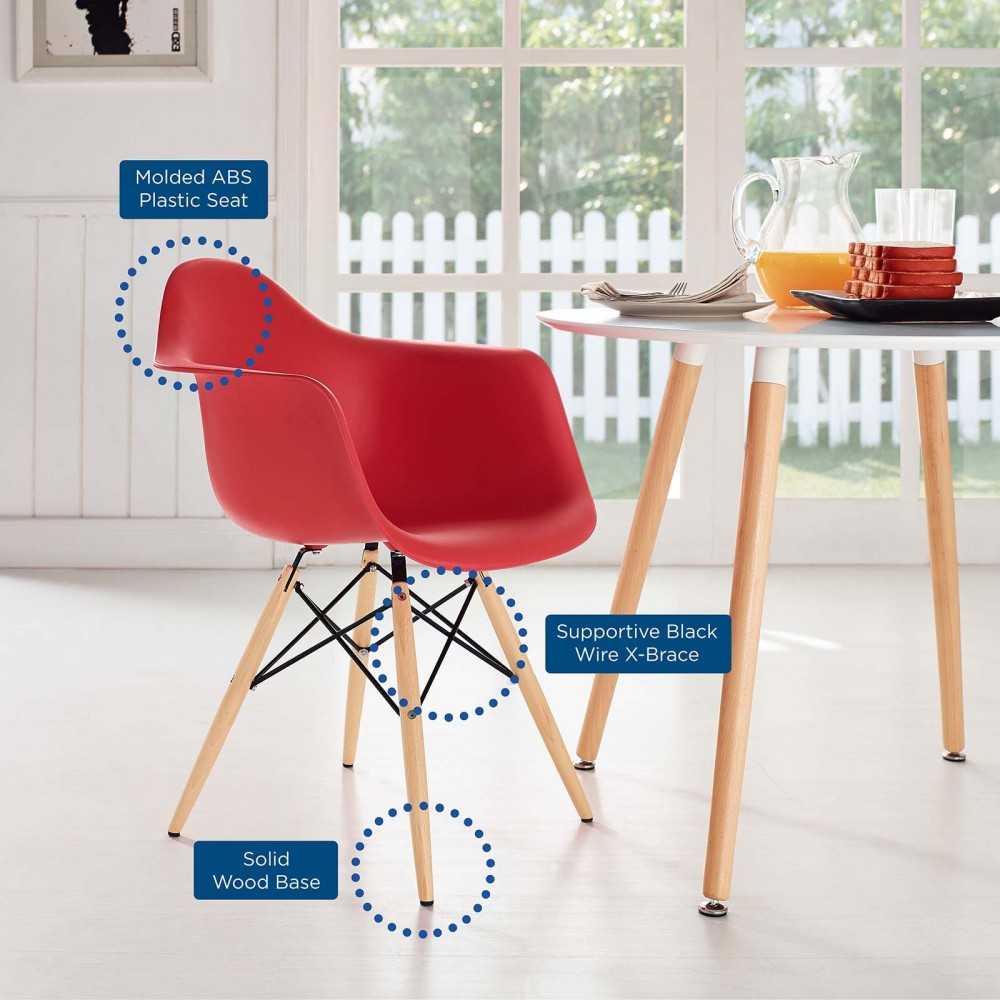 Pyramid Dining Armchair, Red