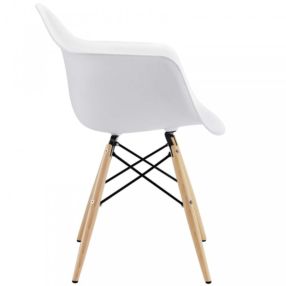 Pyramid Dining Armchair, White