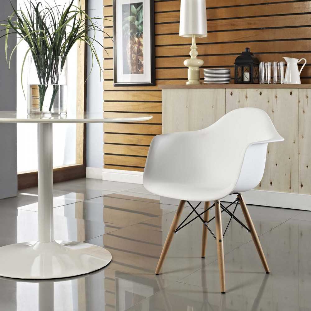 Pyramid Dining Armchair, White