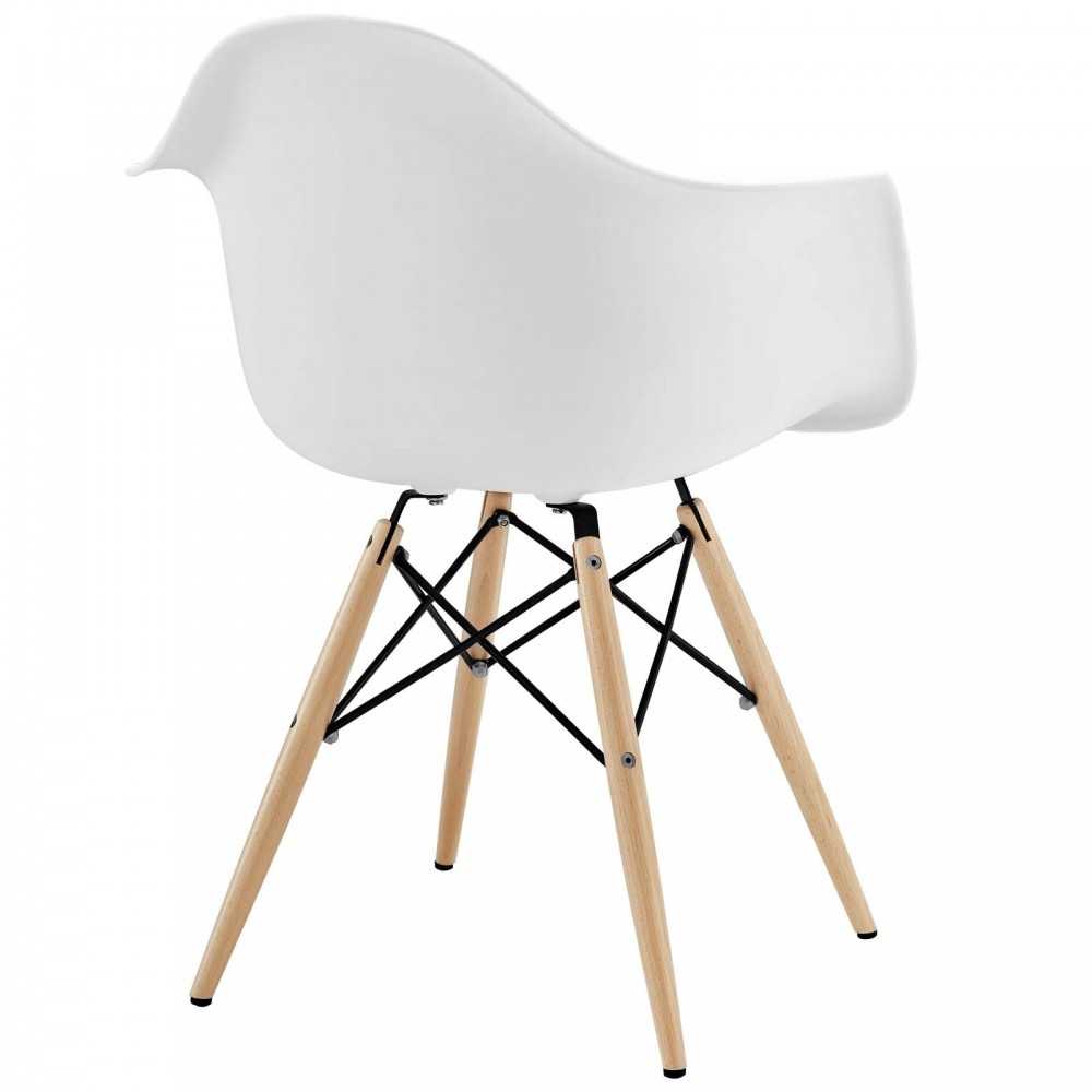 Pyramid Dining Armchair, White