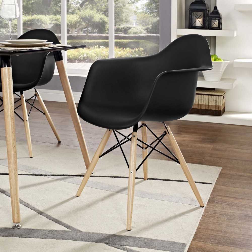 Pyramid Dining Armchair, Black