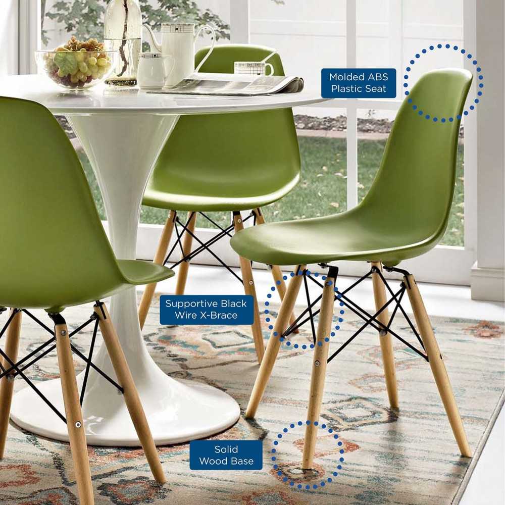 Pyramid Dining Side Chair, Light Green