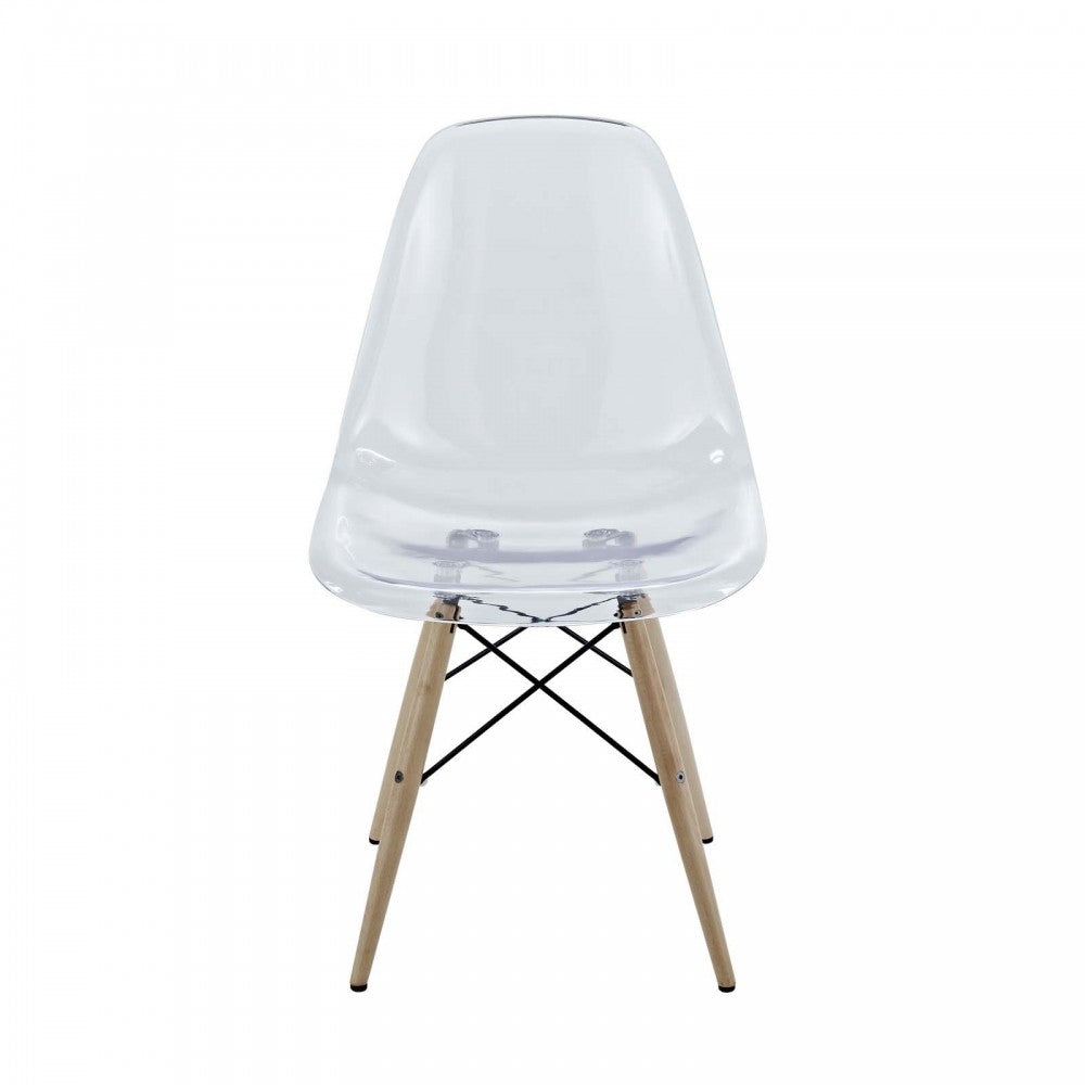 Pyramid Dining Side Chair, Clear
