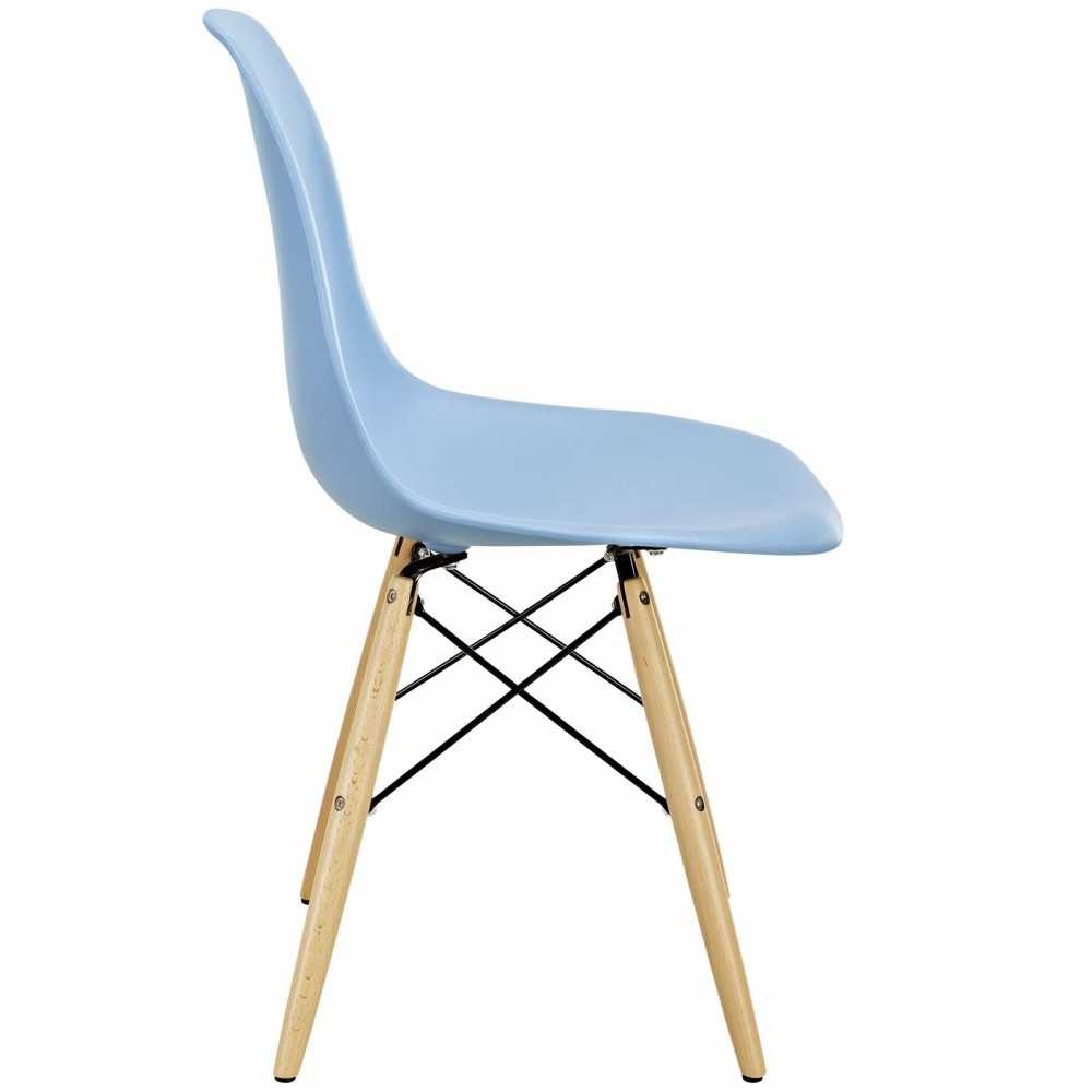 Pyramid Dining Side Chairs Set of 2, Light Blue