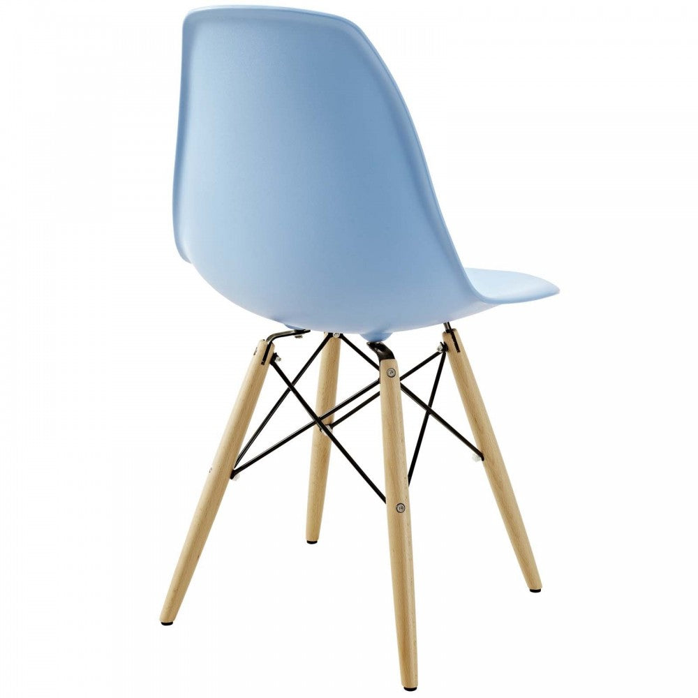 Pyramid Dining Side Chairs Set of 2, Light Blue