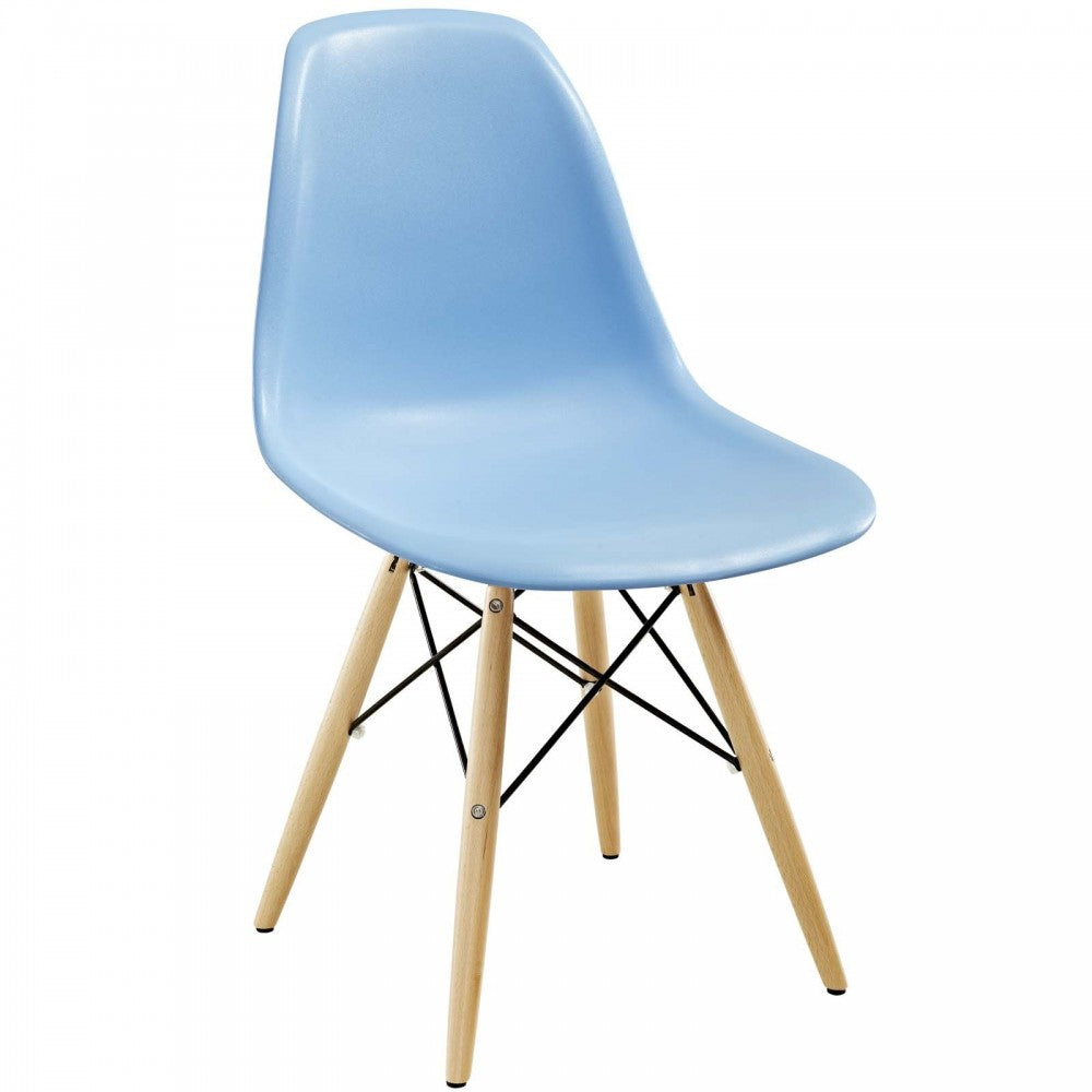 Pyramid Dining Side Chairs Set of 2, Light Blue