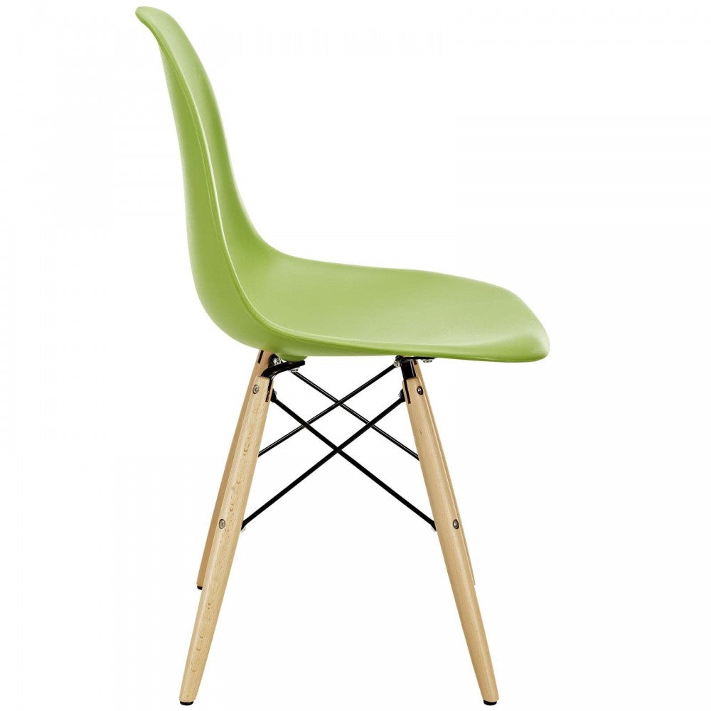 Pyramid Dining Side Chairs Set of 2, Light Green