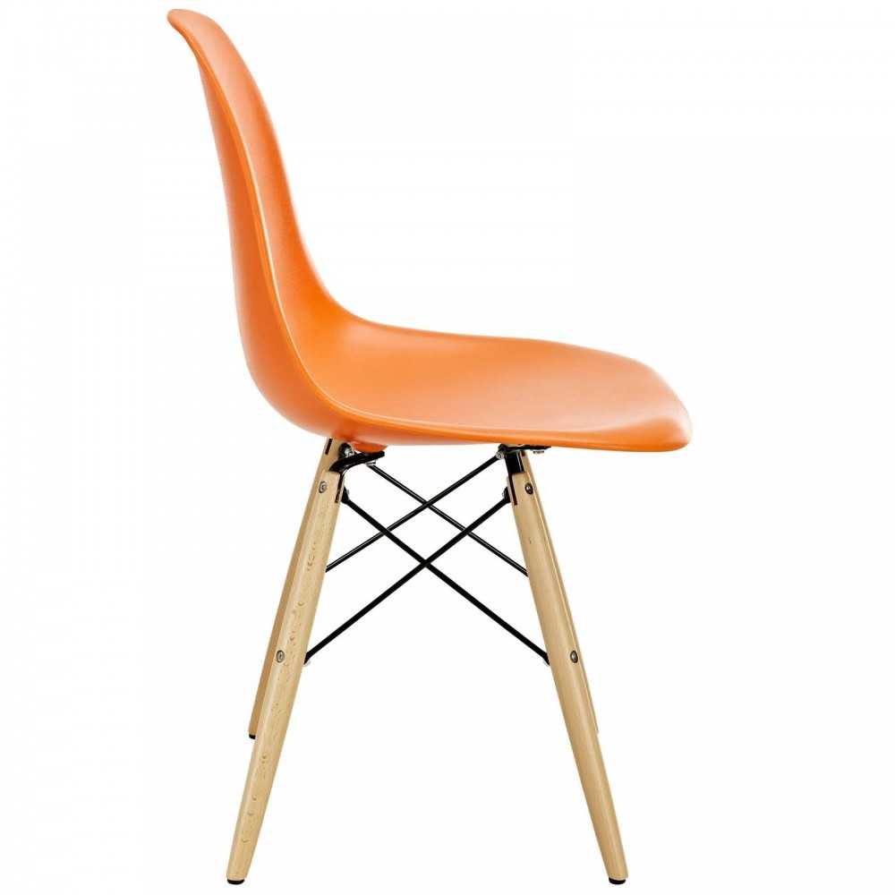 Pyramid Dining Side Chairs Set of 2, Orange