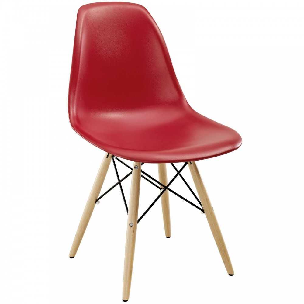 Pyramid Dining Side Chairs Set of 2, Red