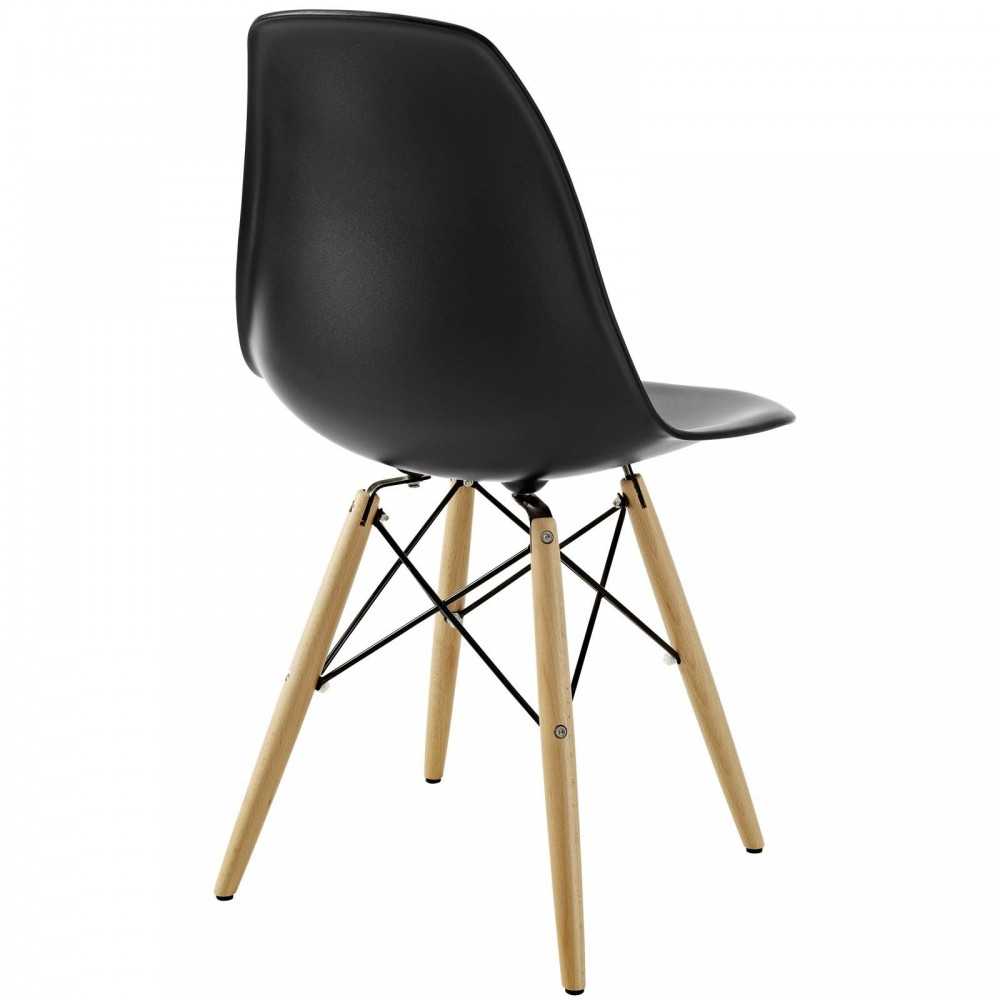 Pyramid Dining Side Chairs Set of 2, Black