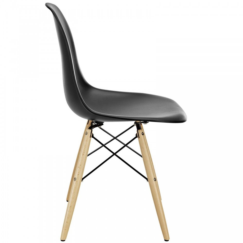 Pyramid Dining Side Chairs Set of 2, Black