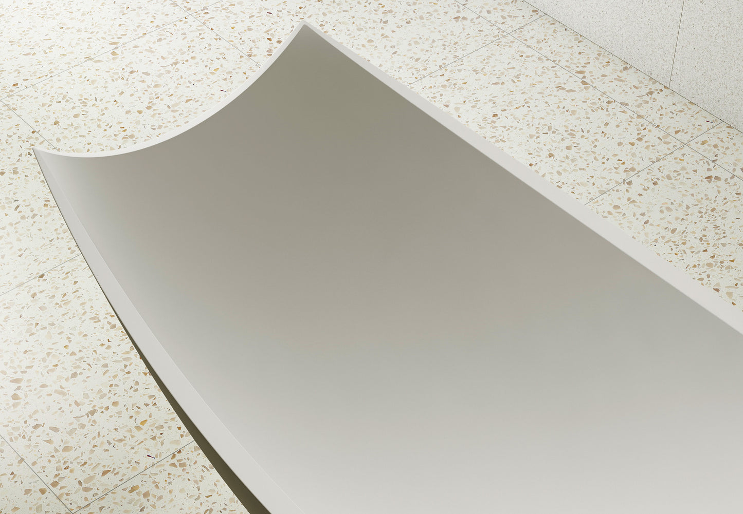 AB9992 White Matte 71" Solid Surface Resin Free Standing Hammock Style Bathtub